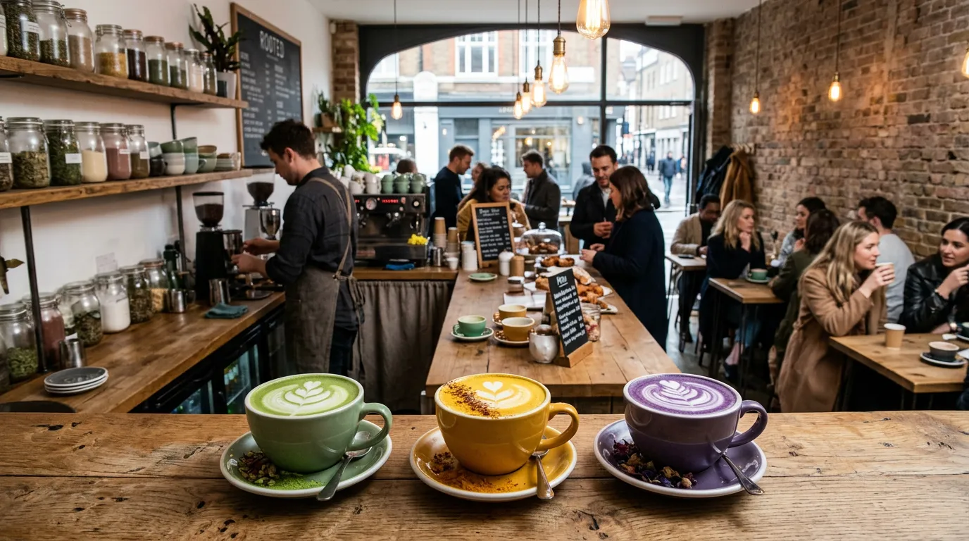 functional warm drinks London café